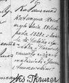 adnotacja o ślubie z Janem Anuszewskim na metryce urodzenia 189 Katarzyna Kowalczyk c. Andrzeja i Marianny 1885